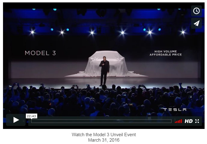 Tesla Model 3 launch event